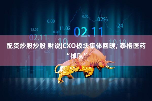 配资炒股炒股 财说|CXO板块集体回暖, 泰格医药“掉队”